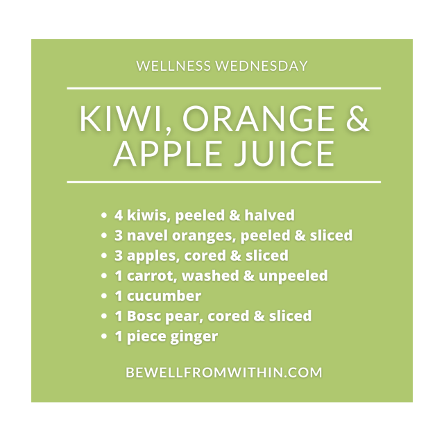 Kiwi, Orange, and Apple Juice